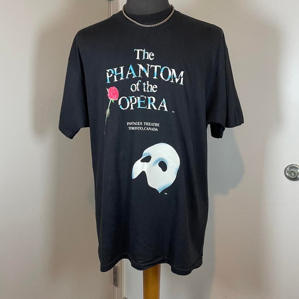 Vintage Single Stitch The Phantom of the Opera XL Black Cotton T-shirt